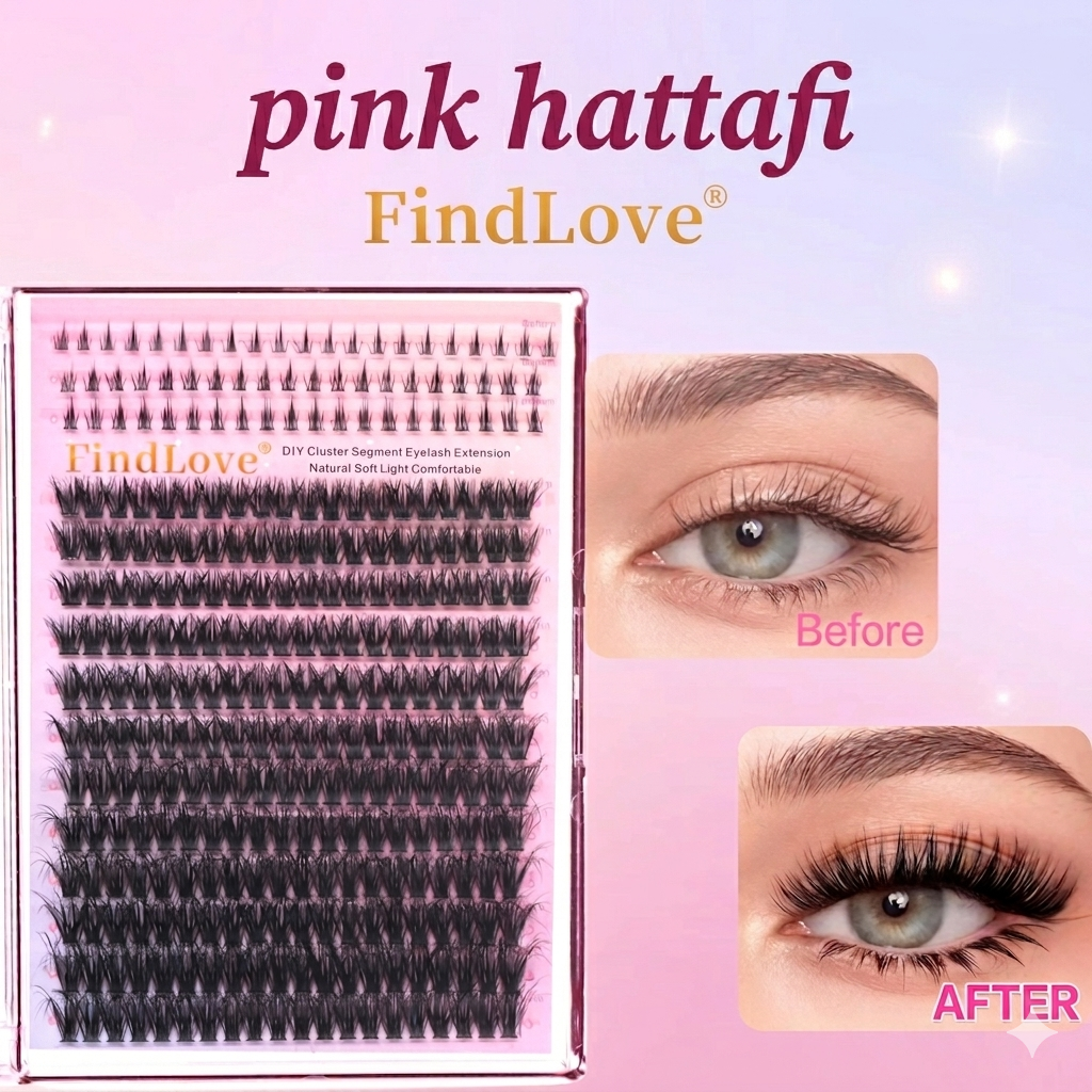 DIY Cluster Eyelashes Kit, 300 PCS 200D Extra Thick Mixed Length(10-20mm) False Eyelashes with Lower Lashes