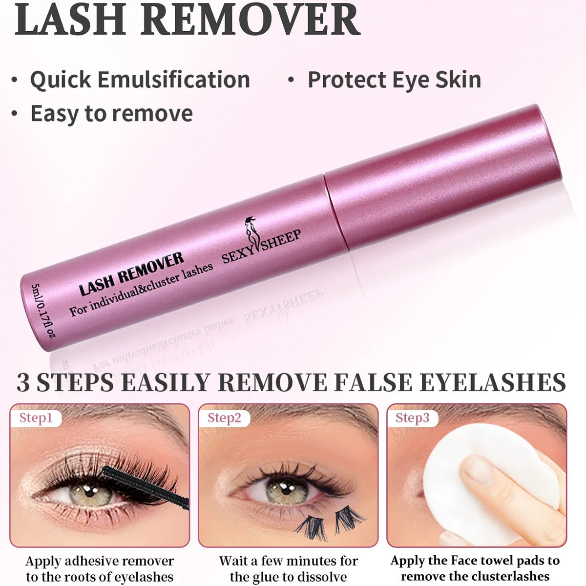 Lash Cluster Bond and Seal Waterproof Glue for Eyelash Clusters 10ml 2-in-1 Super Hold Long-Lasting Home Use Strong Hold