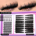 GROINNEYA Lashes Clusters Mixed Tray Volume Fluffy Clusters Lashes Wispy Individual Lashes Extensions DIY Eyelashes Makeup