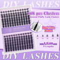 Lakanaku Diy Eyelashes Manga Style Lashes Invisible Bond Lash Fairy Cluster Lash Comic Makeup Sets and Kits Wispy Cluster Fans